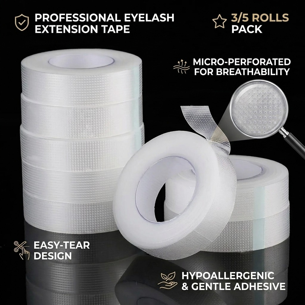 Tape Breathable Lash - 3/5 Rouleaux de ruban adhésif PE
