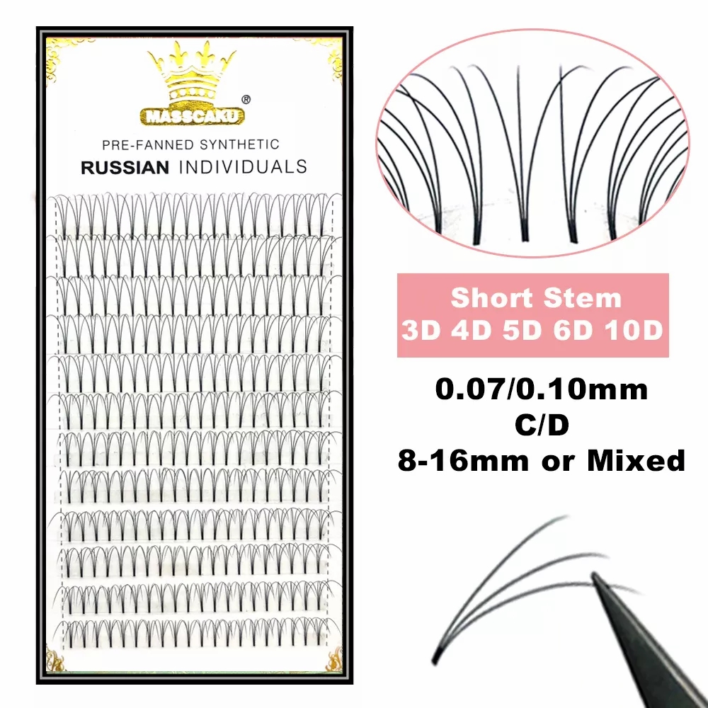 Eyelash Extension Or Extensions - MASSCAKU cils préfabriqués larges ventilateurs 3d/4d/5d/6d/10d/20d