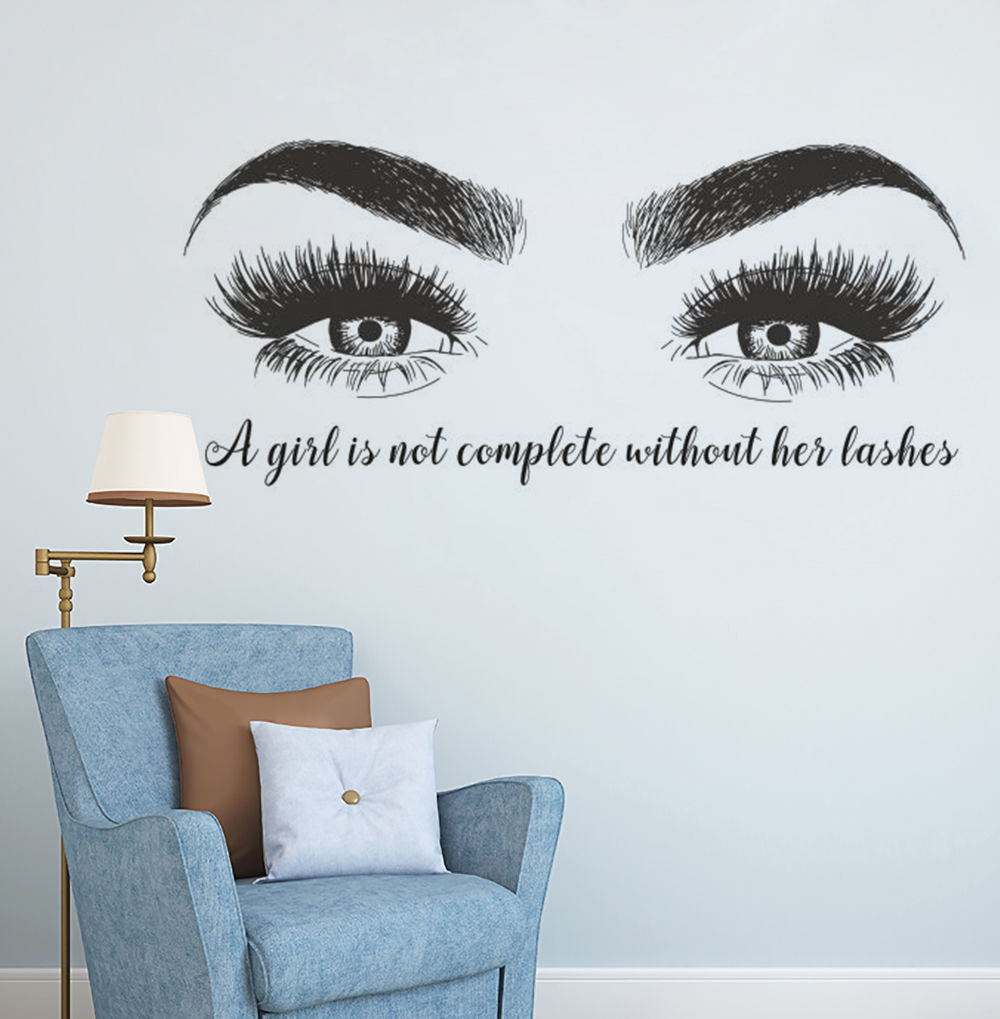 Eyelash Extension Quotes - Beatuy – autocollant mural en vinyle